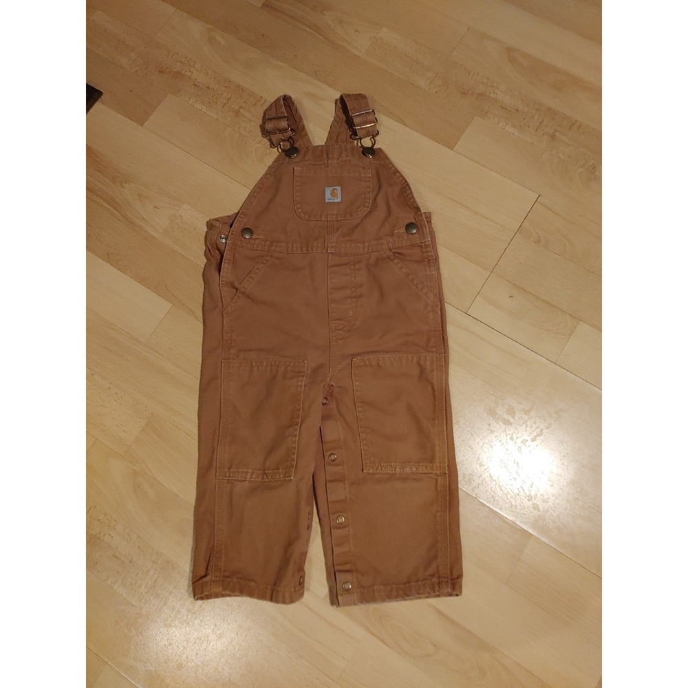 Carhartt Kids Tan Brown Bib Overalls